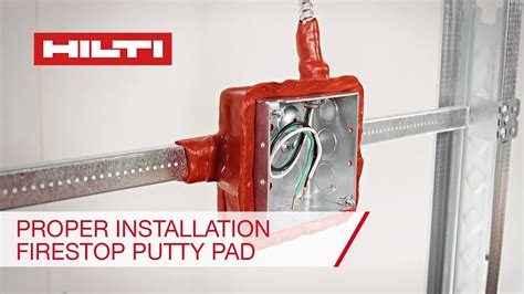 3m putty pads for electrical boxes|firestop putty pad installation.